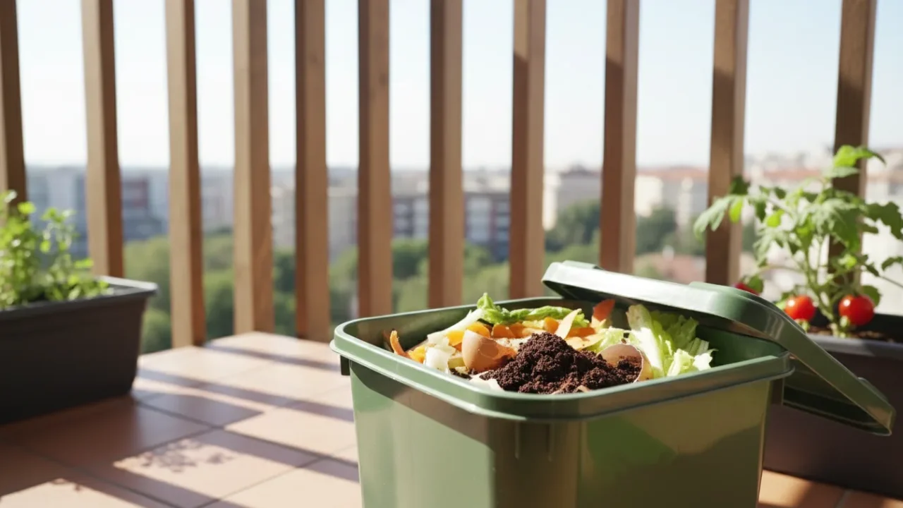 Skrzynka kompostowa na balkonie miejskim — bokashi w pojemniku 30 l